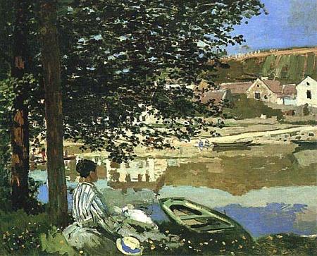 Claude Monet On the Bank of the Seine, Bennecourt, 1868 oil painting image